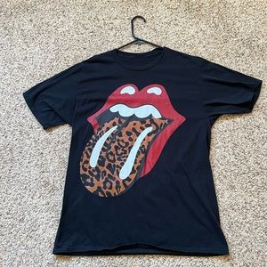 The Rolling Stones Leopard Print T Shirt Mens Large